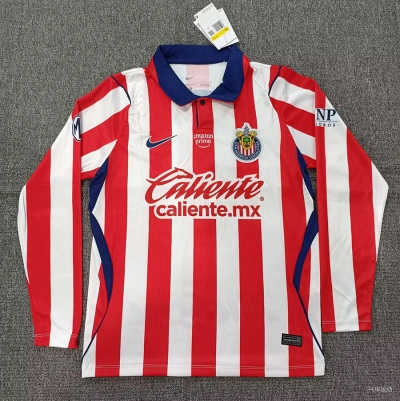 2627 Chivas home long sleeves soccer jersey